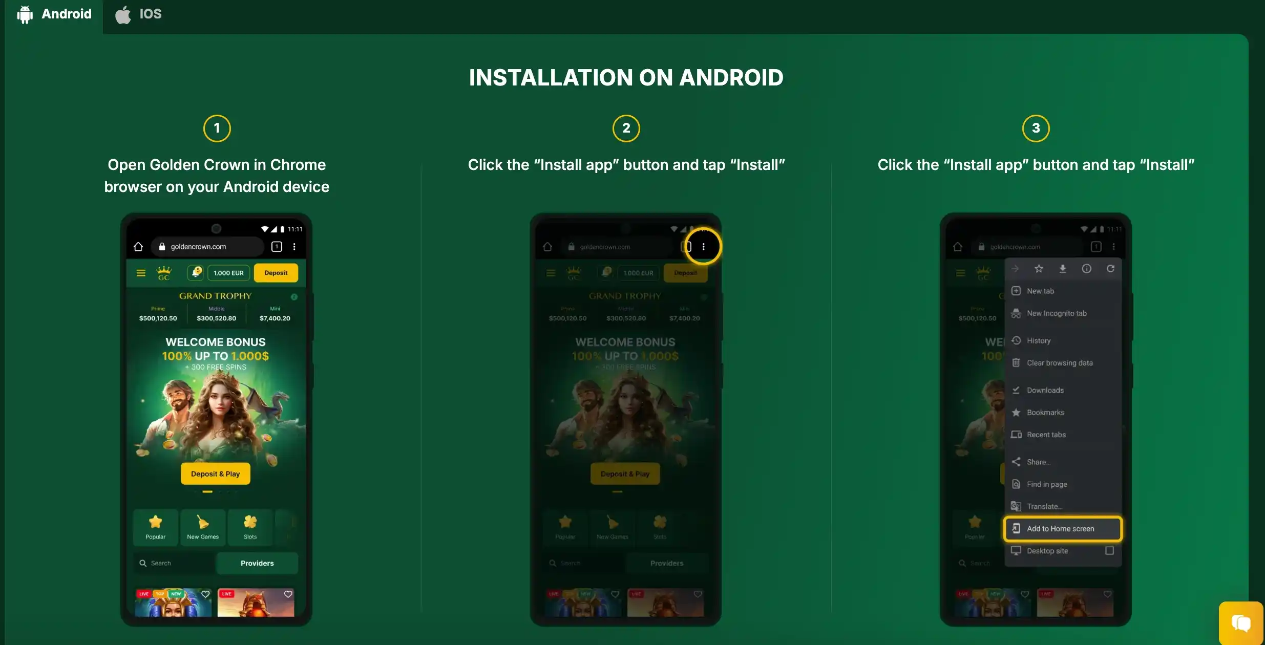 golden crown casino app