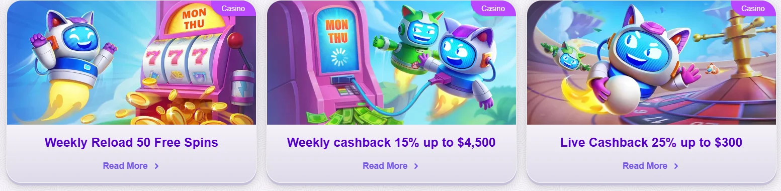 Robocat casino bonuses