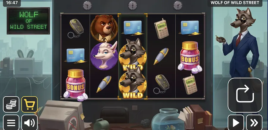 wolf of wild street pokie by gamebeat