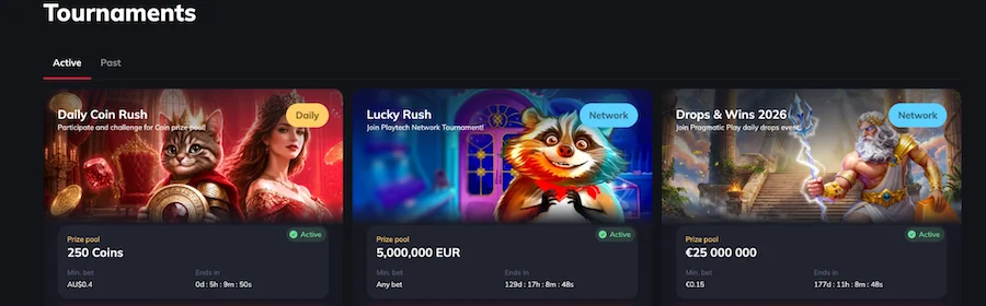 spin empire casino tournaments